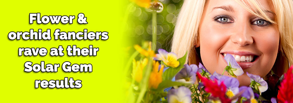 Flower & orchid fanciers rave at their Solar Gem results.